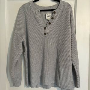 Aerie Knit Button Up Sweater